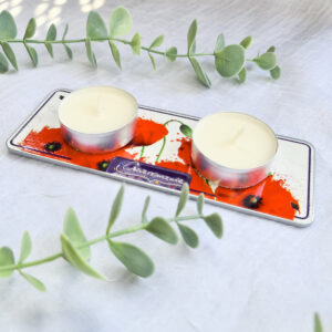 Podstawka pod świeczki tealight podwójna maki