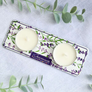 Podstawka pod świeczki tealight podwójna lawenda