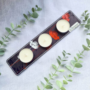 Podstawka pod świeczki tealight potrójna maki
