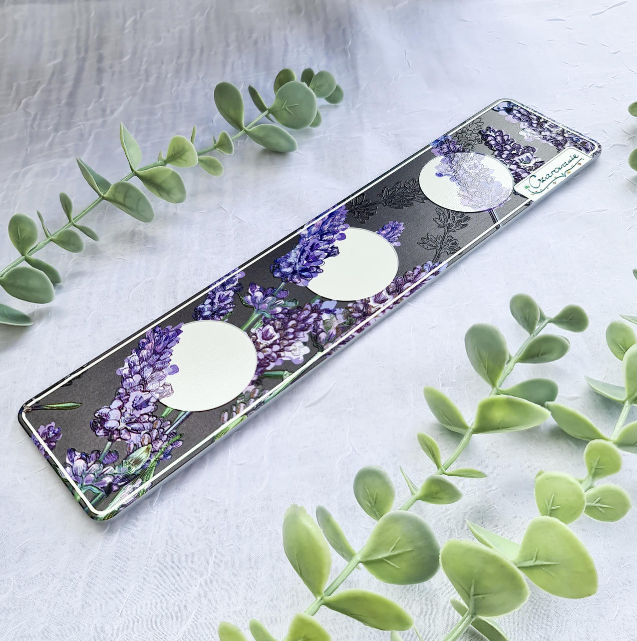 Podstawka pod świeczki tealight potrójna lawenda - obrazek 7