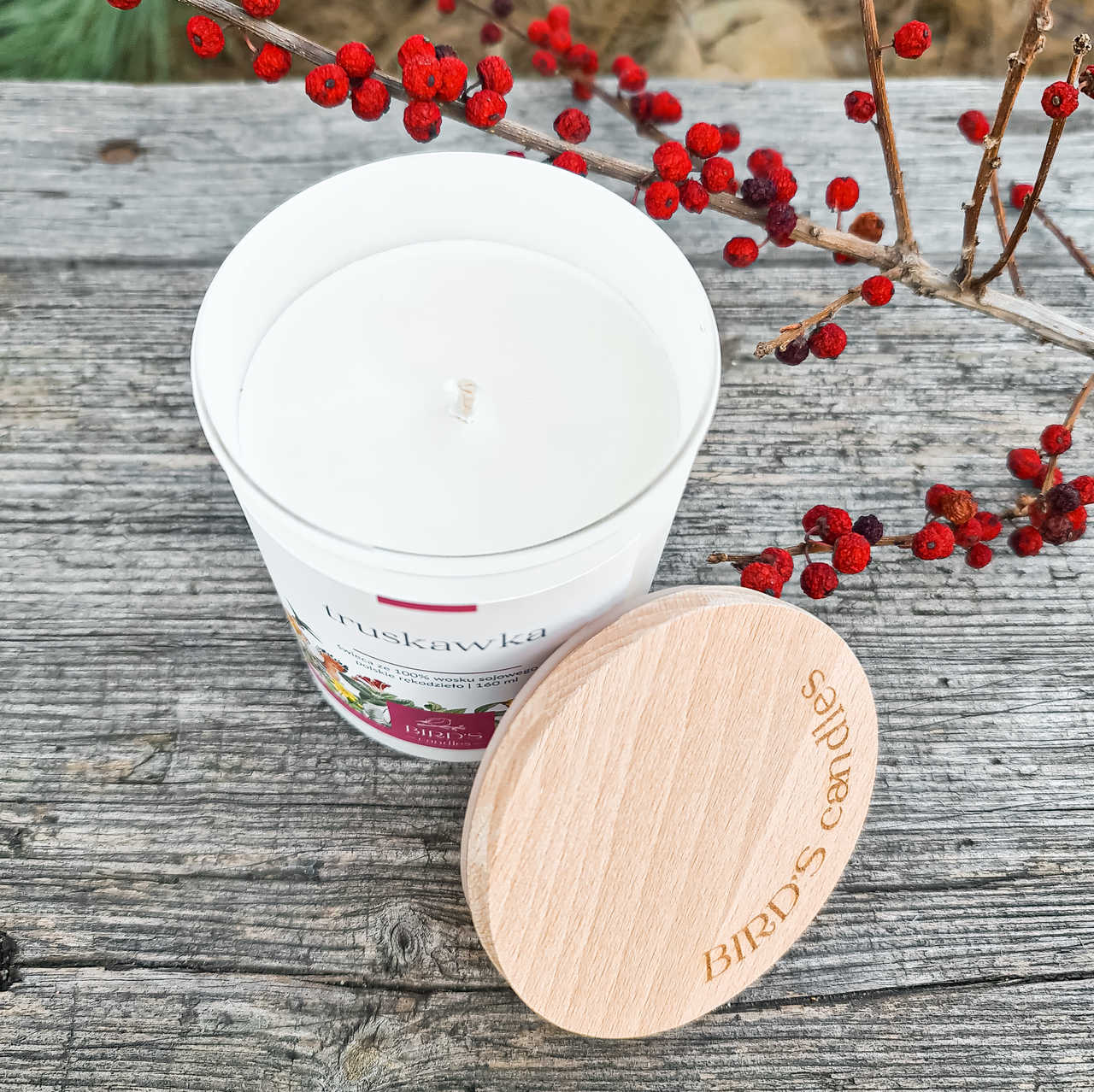 Świeca sojowa Truskawka 160 ml - obrazek 4