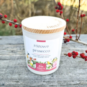 Świeca sojowa Różowe Prosecco 160 ml